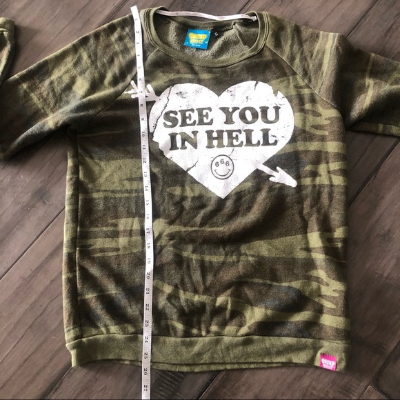 Creep Street See You in Hell Camo Sweatshirt - Size Small - Picture 14 of 15
